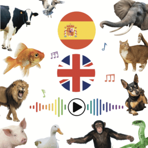 Imagen de portada para que los más pequeños practiquen el nombre de los animales.