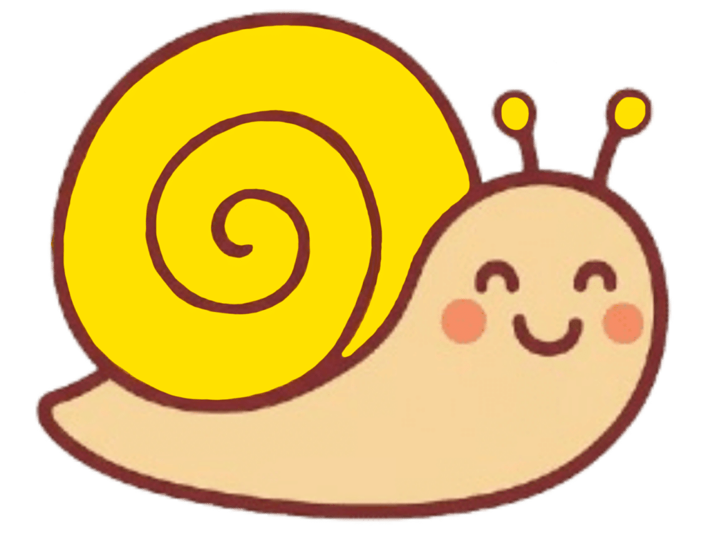 Caracol amarillo para aprender los colores en educación infantil.