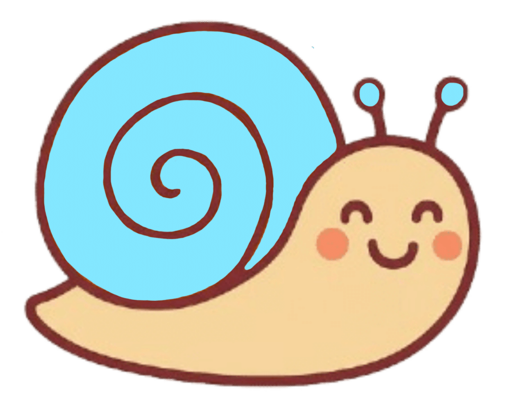 Actividad de color azul con caracol para niños