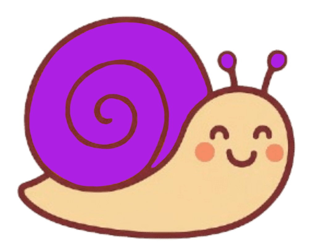 Recurso educativo caracol morado para estimulación cognitiva temprana.