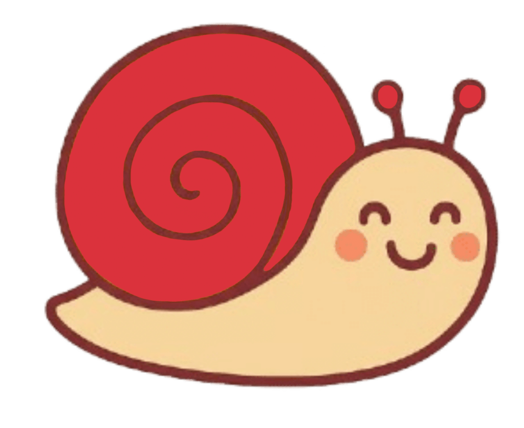 Caracol rojo para juegos de colores