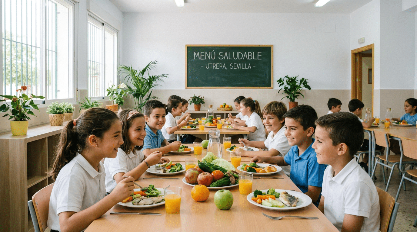 Imagen ilustrativa sobre comedor infantil con dieta saludable en utrera